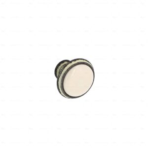 Boutons pour meubles en zamac et  Porcelaine  Diamètre 35  Ivoire rustique Lot de 25