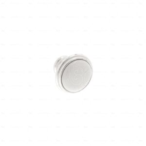 Boutons pour meubles en zamac et  Porcelaine  Diamètre 35  Venise argenté Lot de 25