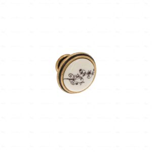 Boutons pour meubles en zamac et  Porcelaine  Diamètre 35  Florence antique Lot de 25