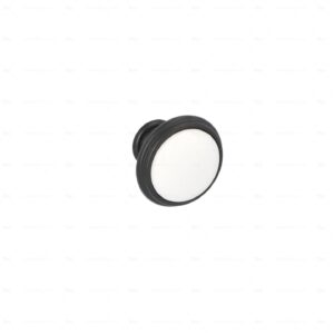 Boutons pour meubles en zamac et  Porcelaine  Diamètre 35  Vernis noir mat Lot de 25