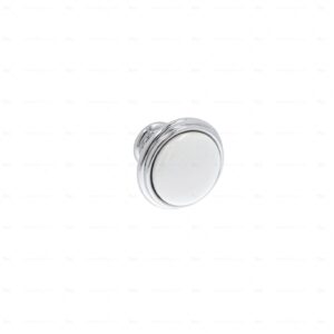 Boutons pour meubles en zamac et  Porcelaine  Diamètre 35  chrome poli Lot de 25