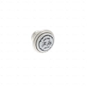 Boutons pour meubles en zamac et  Porcelaine  Diamètre 35  Venise argenté Lot de 25