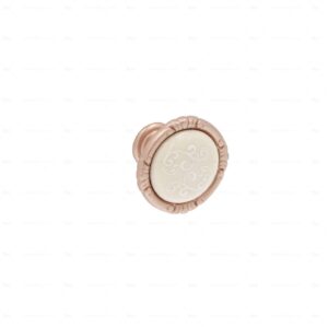 Boutons pour meubles en zamac et  Porcelaine  Diamètre 38  Or mat rose Lot de 25