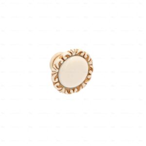 Boutons pour meubles en zamac et  Porcelaine  Diamètre 39  Patine royale en or ivoire Lot de 25