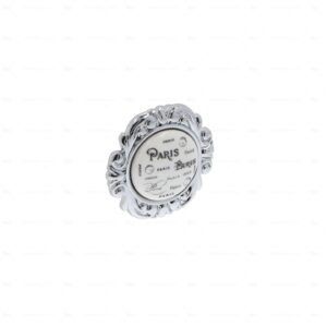 Boutons pour meubles en zamac et  Porcelaine  Diamètre 45  chrome poli Lot de 25