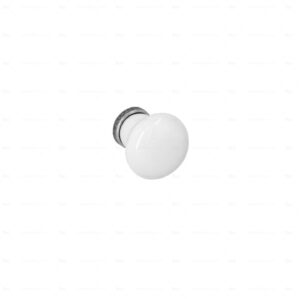 Boutons pour meubles en zamac et  Porcelaine  Diamètre 28  Vieil argent rayé Lot de 25
