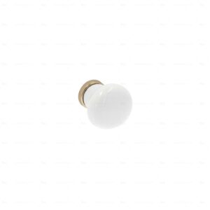 Boutons pour meubles en zamac et  Porcelaine  Diamètre 28  plaqué or Lot de 25