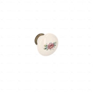 Boutons pour meubles en zamac et  Porcelaine  Diamètre 31  Florence antique Lot de 25