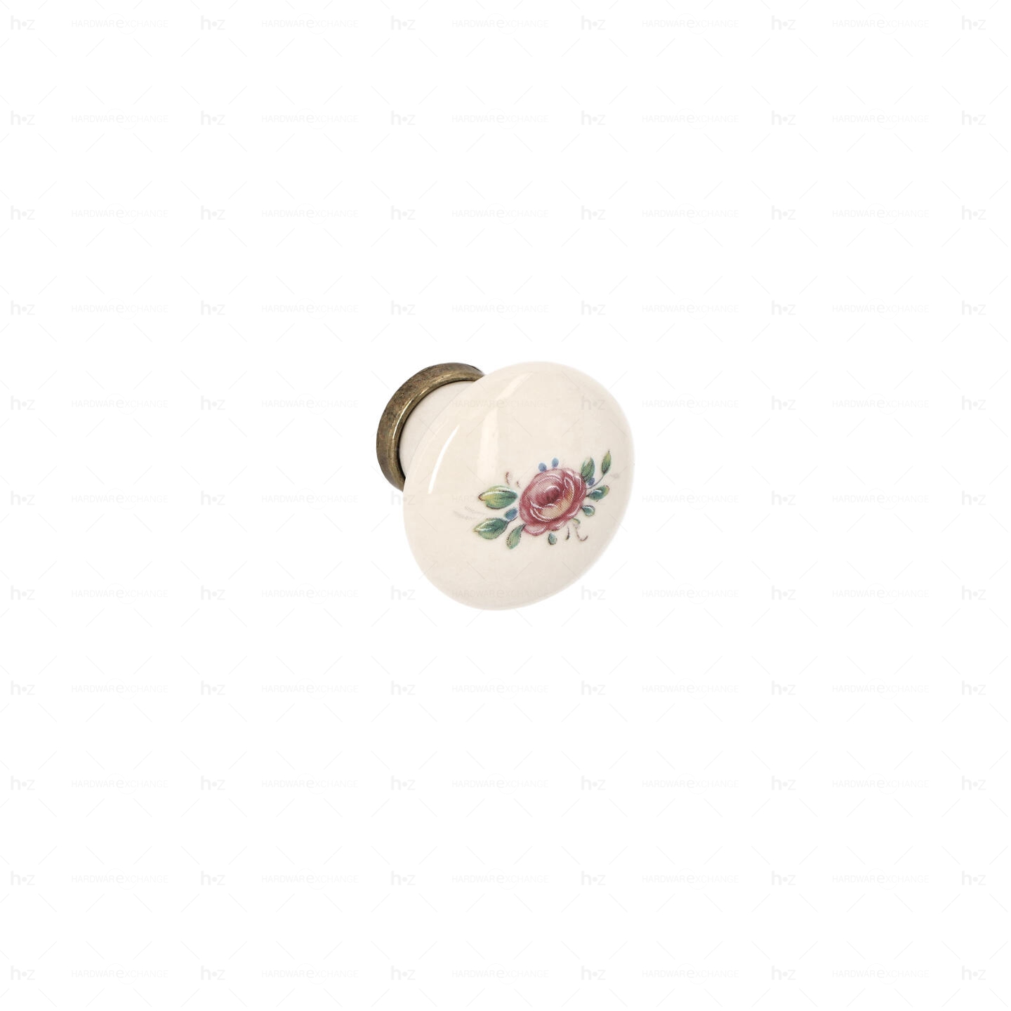 Boutons pour meubles en zamac et Porcelaine Diamètre 31 Florence antique Lot de 25