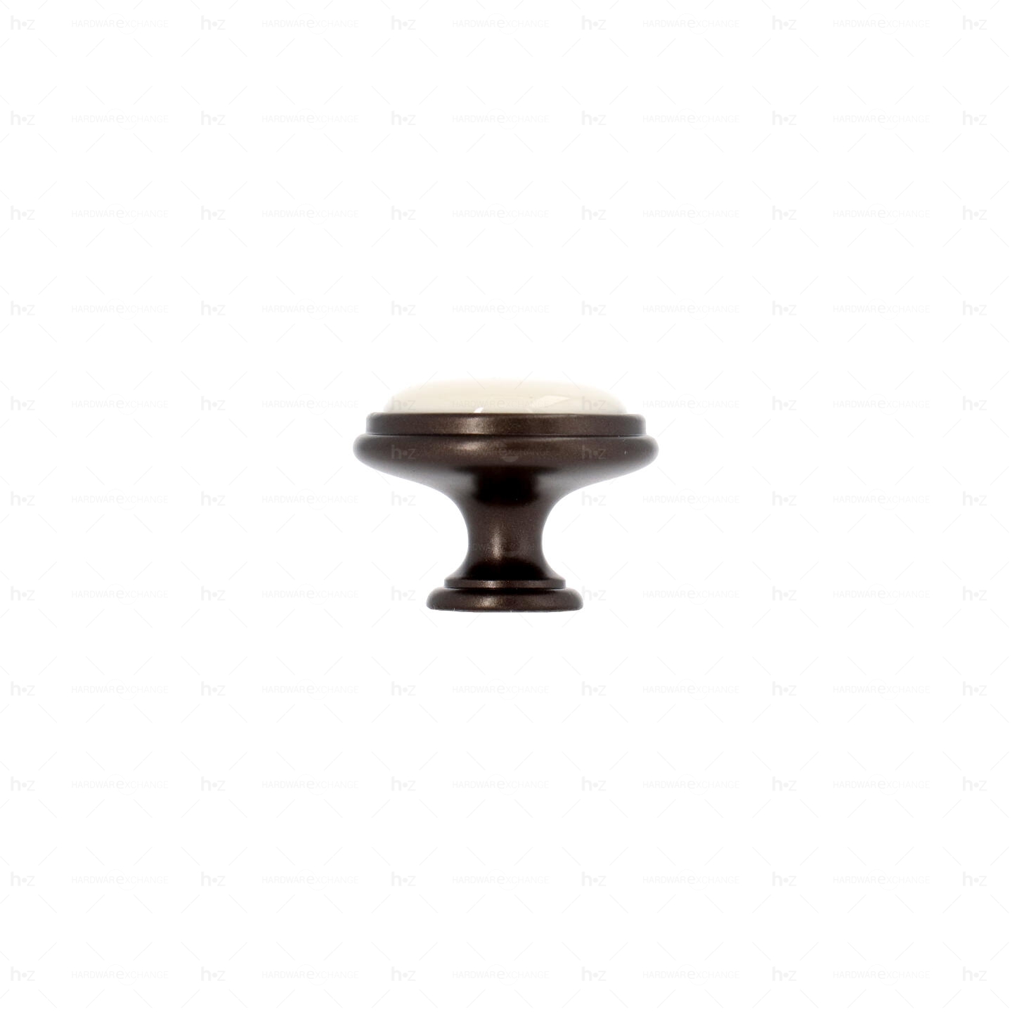 Boutons pour meubles en zamac et Porcelaine Diamètre 35 Brun alu Lot de 25 - immagine 2