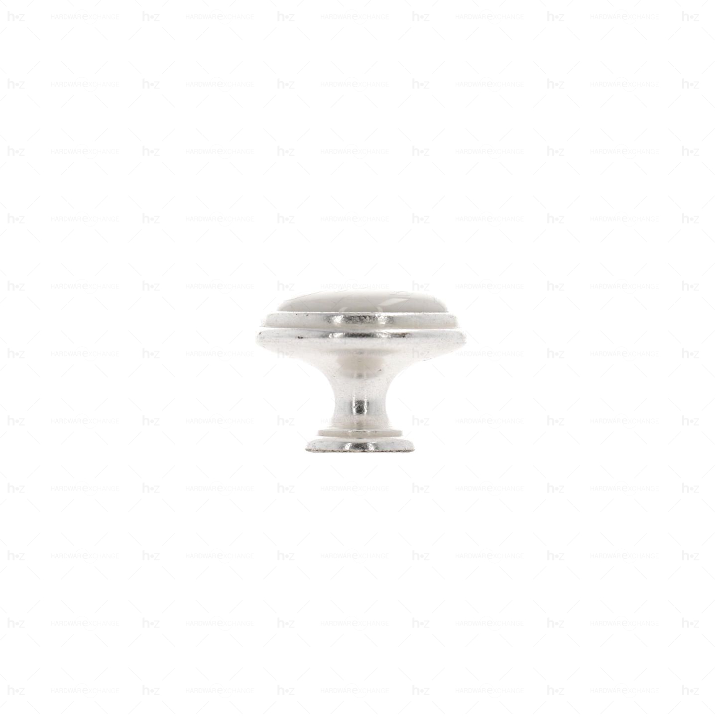 Boutons pour meubles en zamac et Porcelaine Diamètre 35 Venise argenté Lot de 25 - Image 2