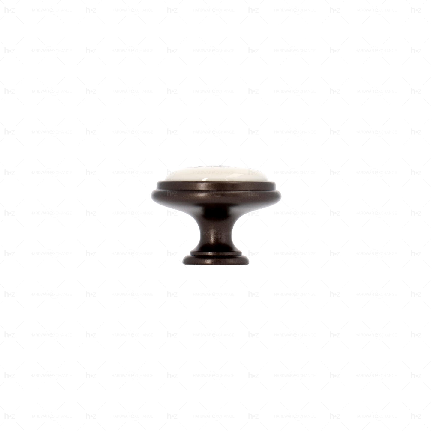 Boutons pour meubles en zamac et Porcelaine Diamètre 35 Brun alu Lot de 25 - immagine 2