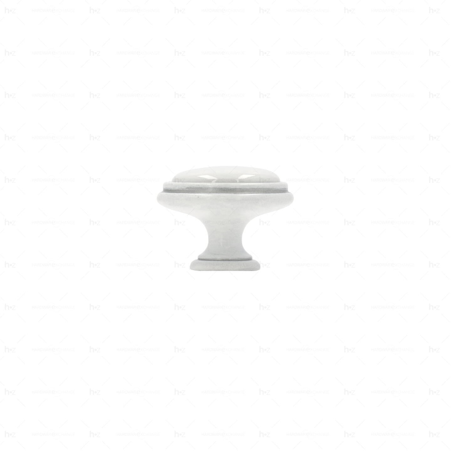 Boutons pour meubles en zamac et Porcelaine Diamètre 35 Patine royale blanche argentée Lot de 25 - immagine 2