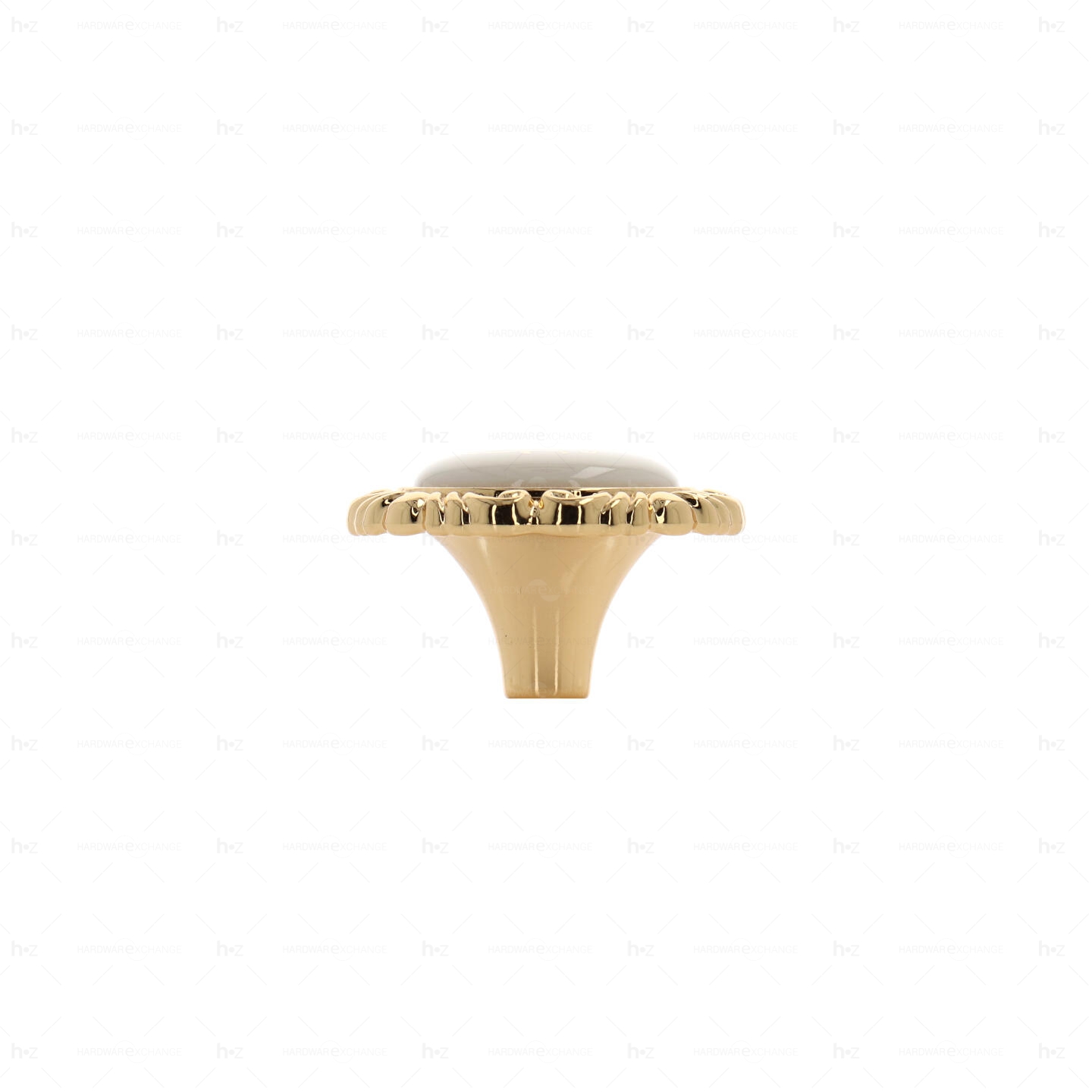 Boutons pour meubles en zamac et Porcelaine Diamètre 41 plaqué or Lot de 25 - immagine 2