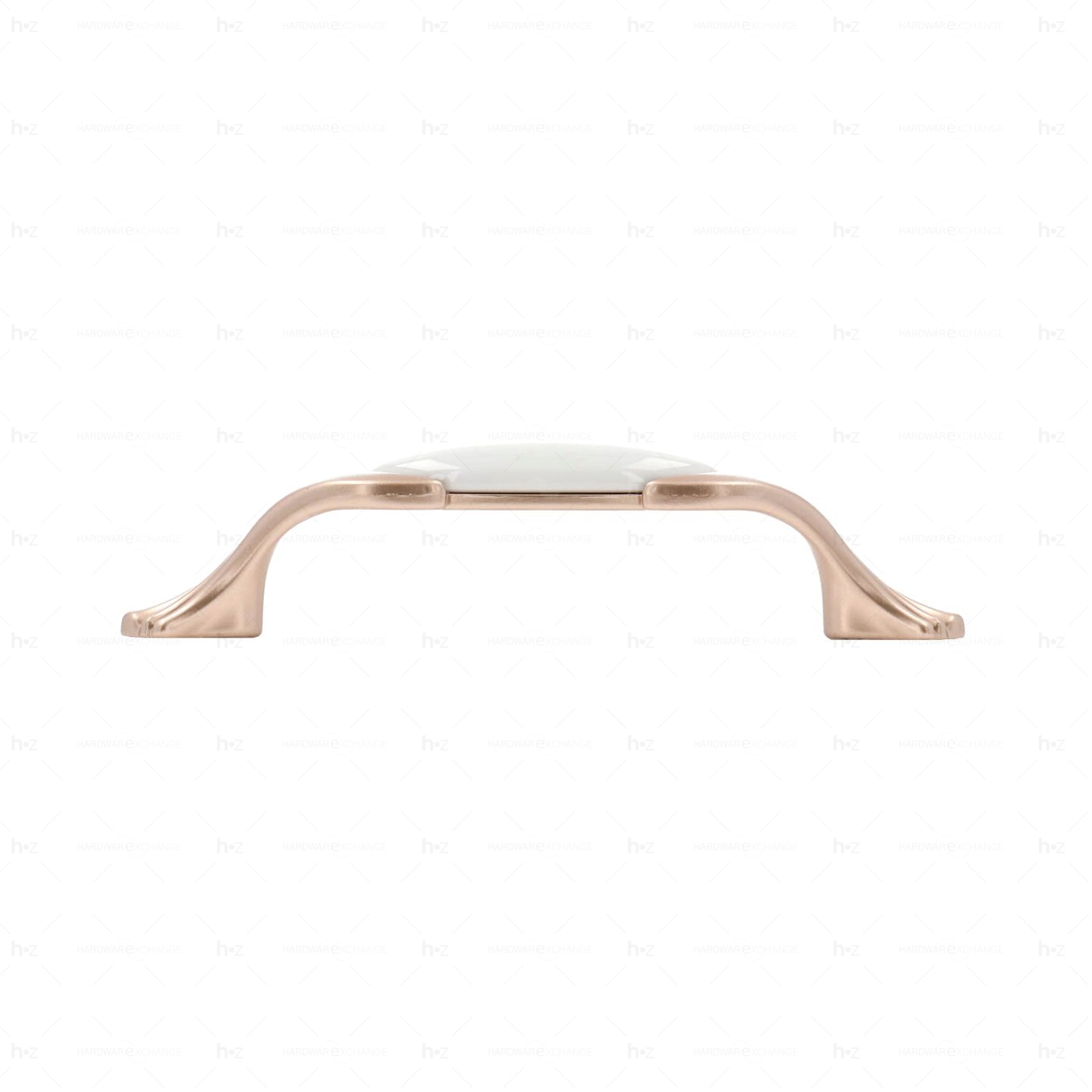 Poignée pour meubles en zamac et Porcelaine Entraxe 96 Or mat rose Lot de 25 - Imagen 2