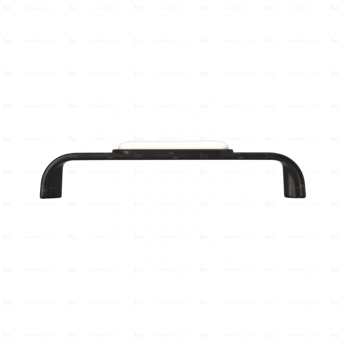 Poignée pour meubles en zamac et Porcelaine Entraxe 128 Vernis noir mat Lot de 25 – Image 2