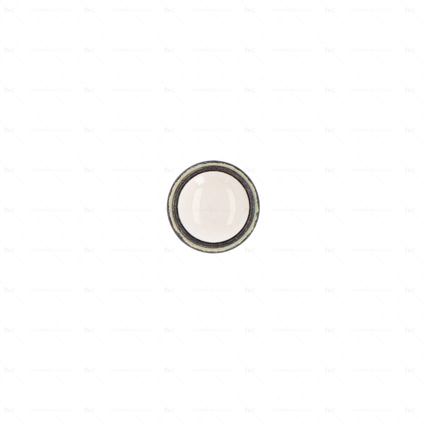 Boutons pour meubles en zamac et Porcelaine Diamètre 30 Ivoire rustique Lot de 25 - immagine 3