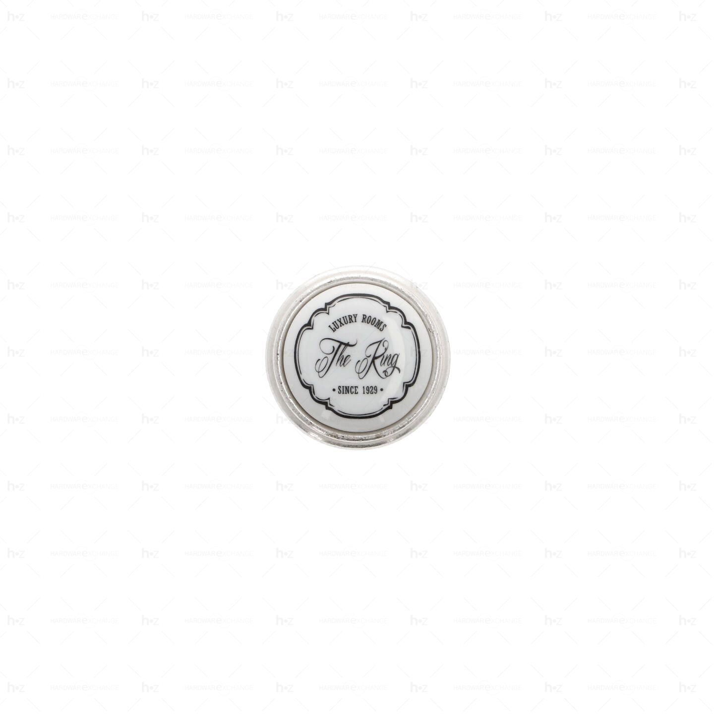 Boutons pour meubles en zamac et Porcelaine Diamètre 35 Venise argenté Lot de 25 - immagine 4