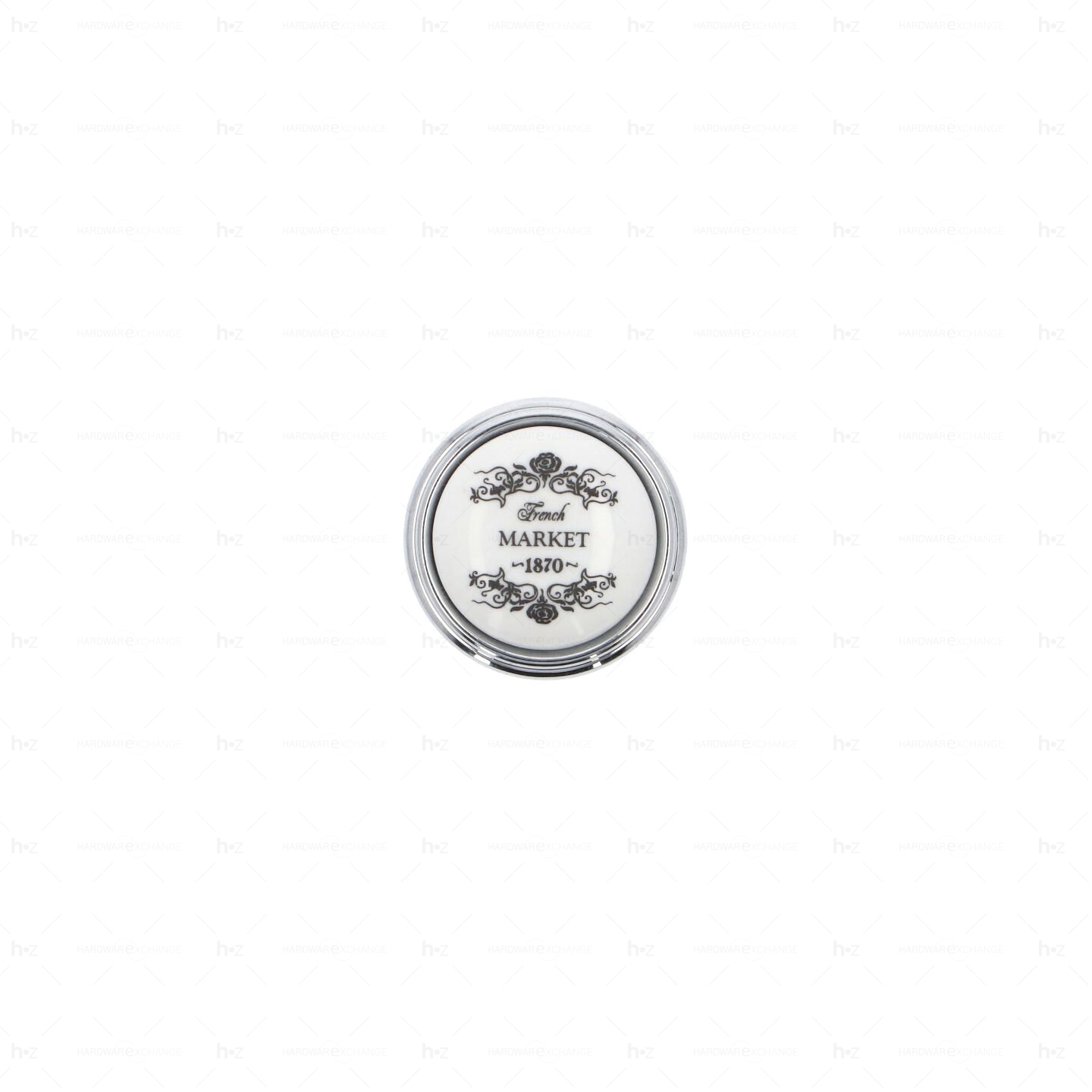 Boutons pour meubles en zamac et Porcelaine Diamètre 35 chrome poli Lot de 25 - immagine 3