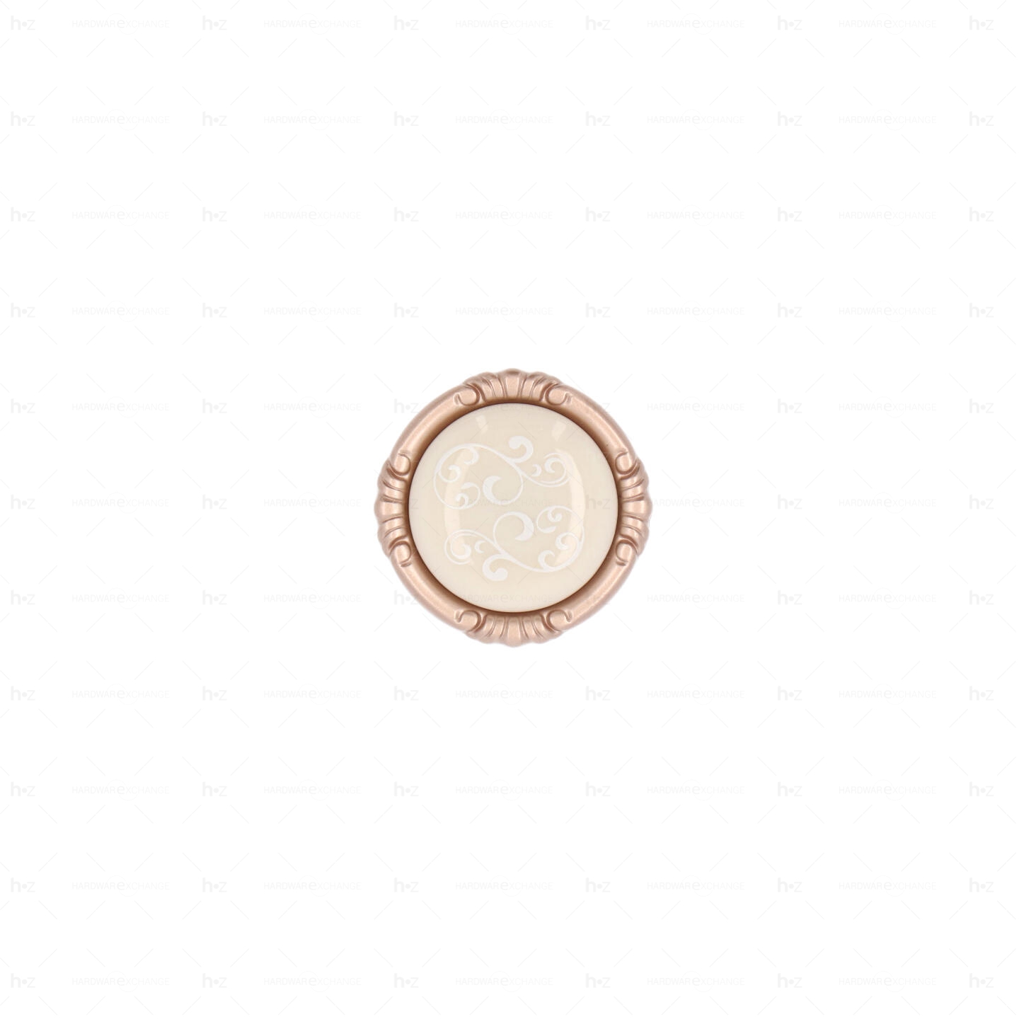 Boutons pour meubles en zamac et Porcelaine Diamètre 38 Or mat rose Lot de 25 - immagine 3