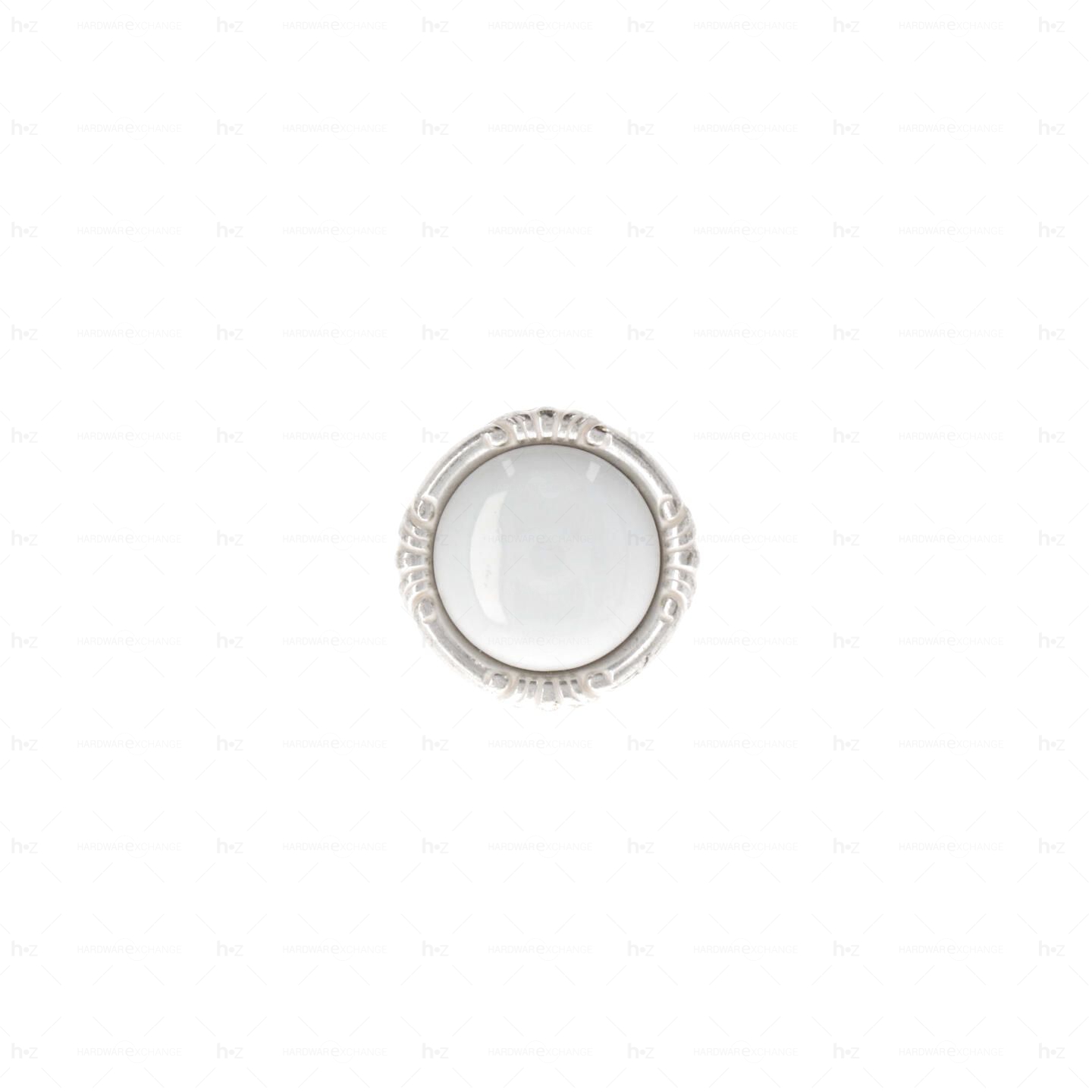 Boutons pour meubles en zamac et Porcelaine Diamètre 38 Venise argenté Lot de 25 - immagine 5