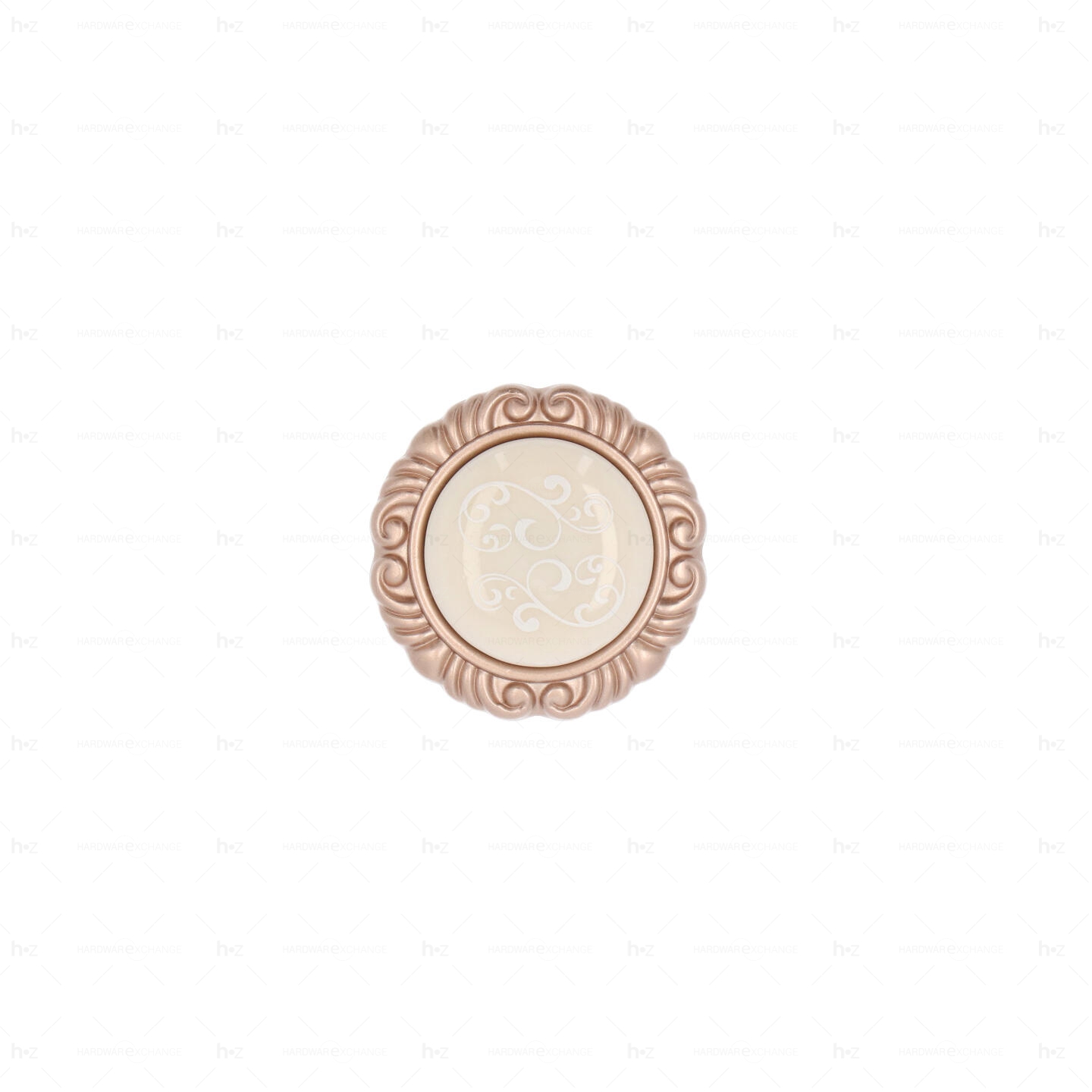 Boutons pour meubles en zamac et Porcelaine Diamètre 41 Or mat rose Lot de 25 - immagine 3