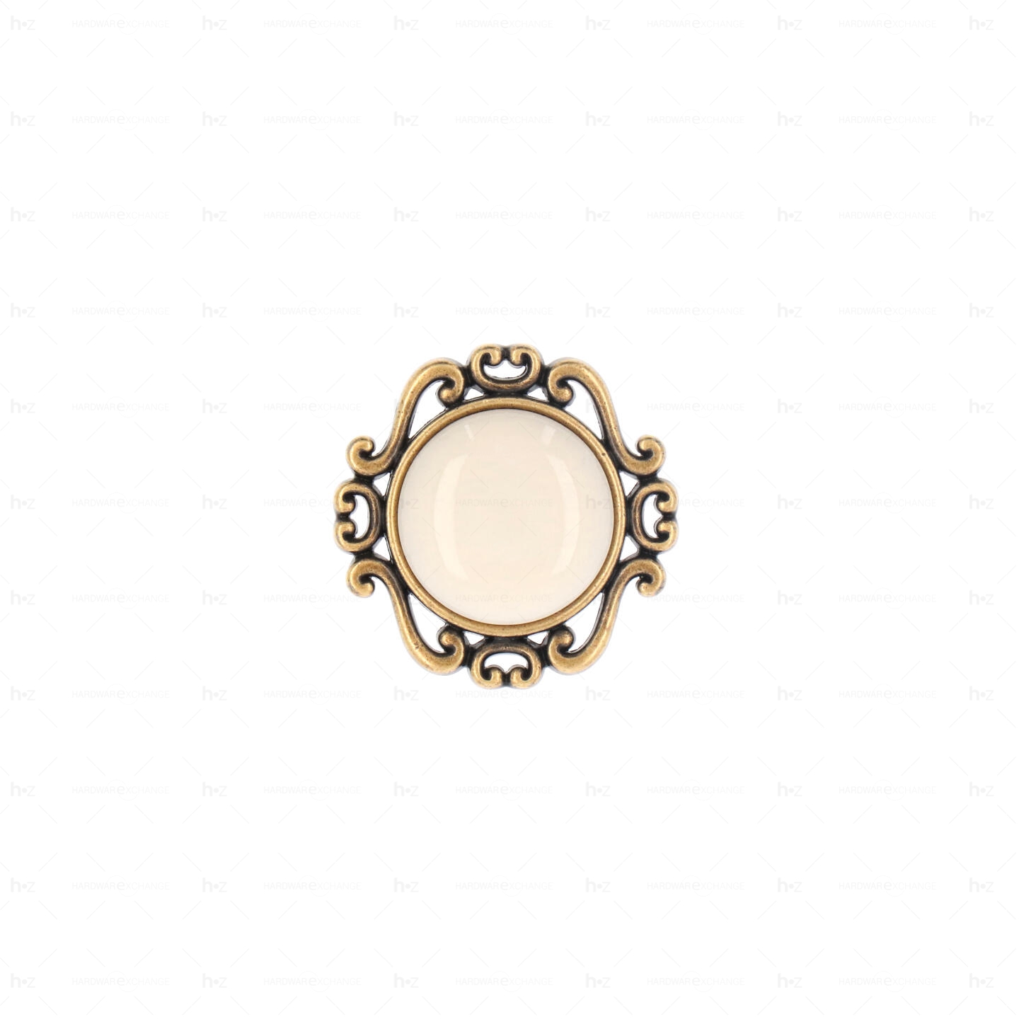Boutons pour meubles en zamac et Porcelaine Diamètre 46 x 25 Florence antique Lot de 25 - immagine 3