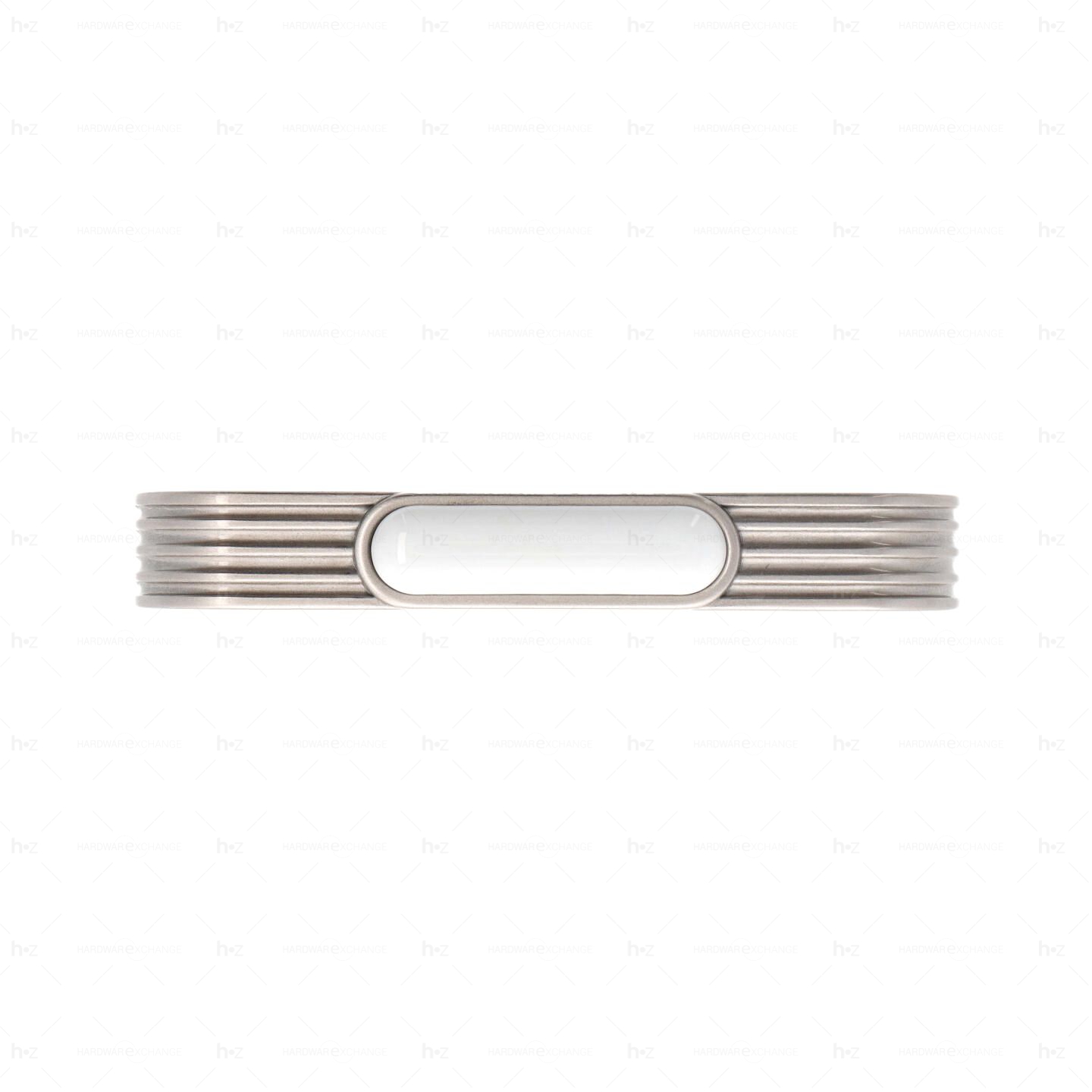 Poignée pour meubles en zamac et Porcelaine Entraxe 128 Vernis nickel satiné Lot de 25 – Image 3