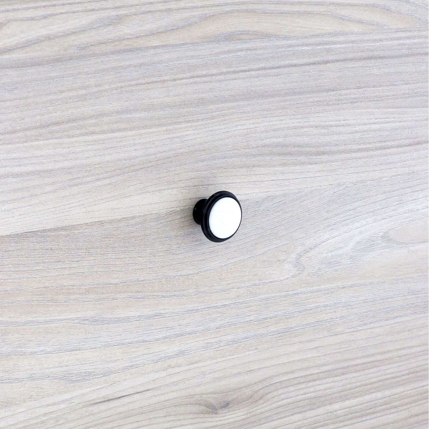 Boutons pour meubles en zamac et Porcelaine Diamètre 35 Vernis noir mat Lot de 25 - immagine 5