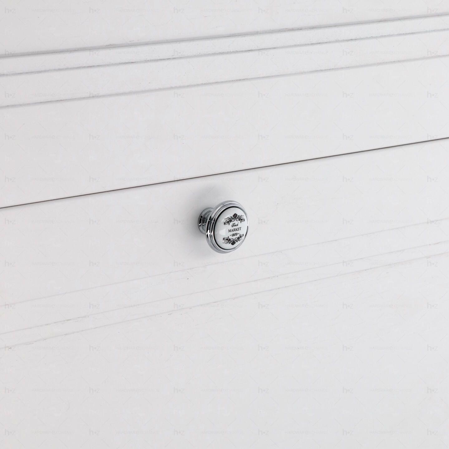Boutons pour meubles en zamac et Porcelaine Diamètre 35 chrome poli Lot de 25 - immagine 5