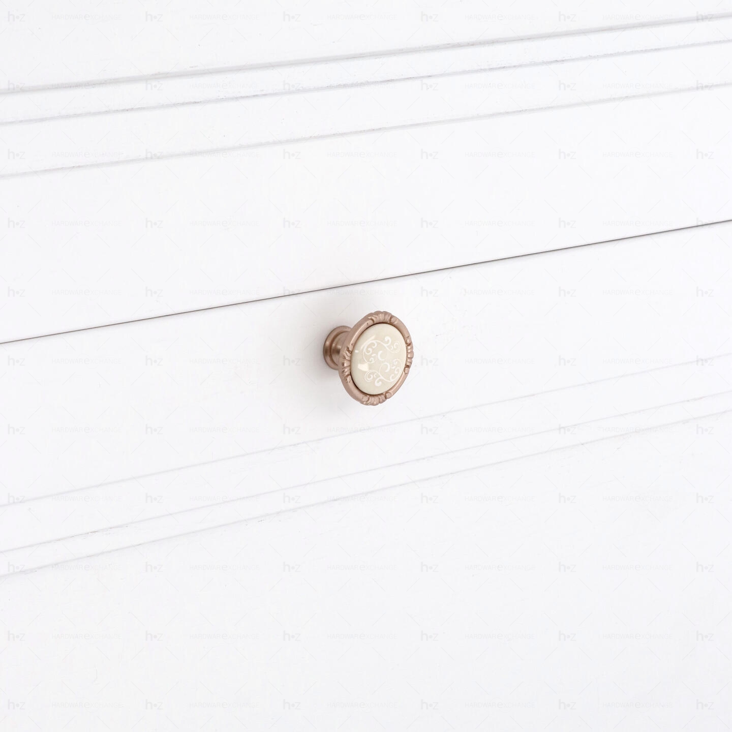Boutons pour meubles en zamac et Porcelaine Diamètre 38 Or mat rose Lot de 25 - immagine 5