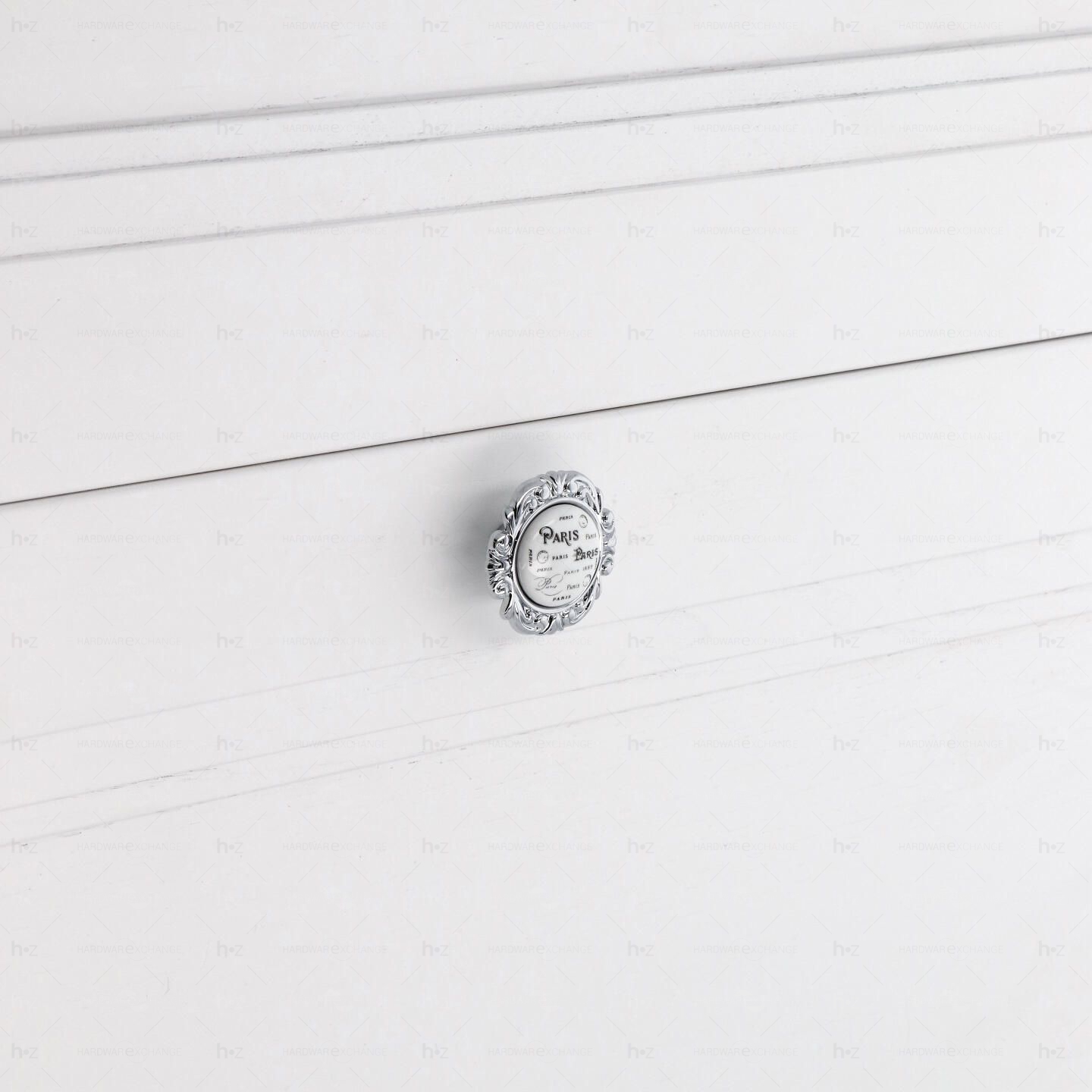 Boutons pour meubles en zamac et Porcelaine Diamètre 45 chrome poli Lot de 25 – Image 5