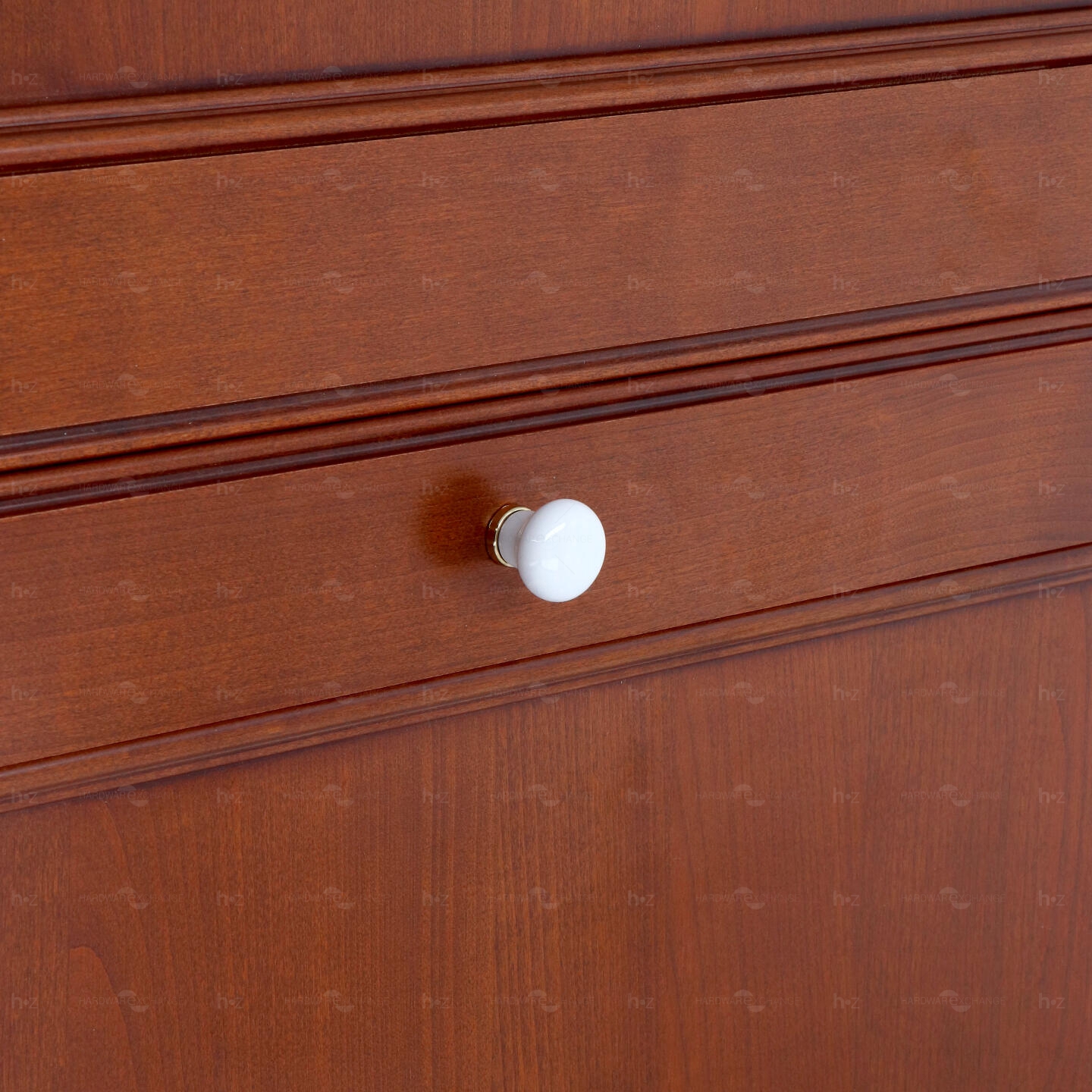 Boutons pour meubles en zamac et Porcelaine Diamètre 28 plaqué or Lot de 25 – Image 5