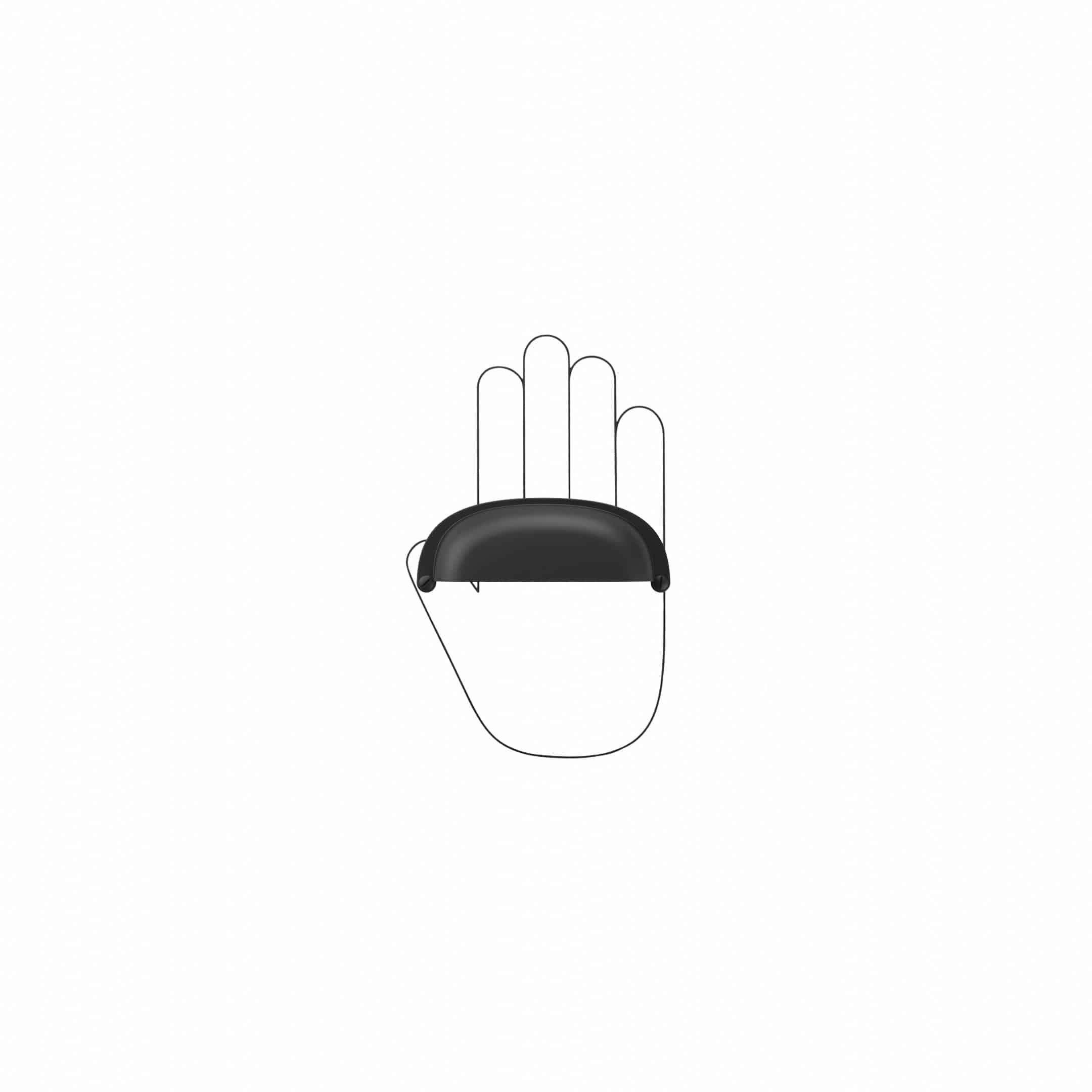 Poignée pour meubles en zamac Entraxe 96 Varnish black matt – Image 4