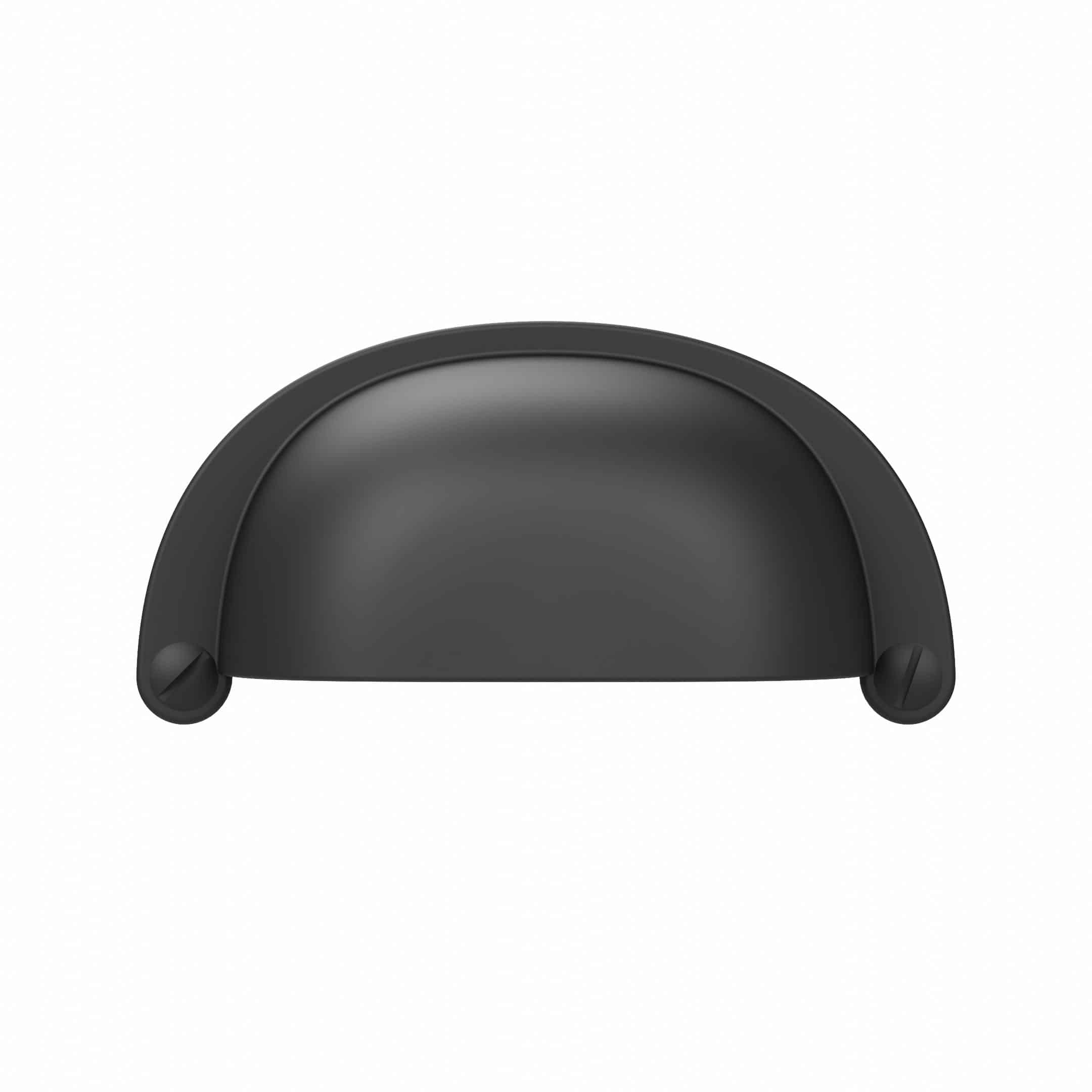 Poignée pour meubles en zamac Entraxe 64 Varnish black matt – Image 3