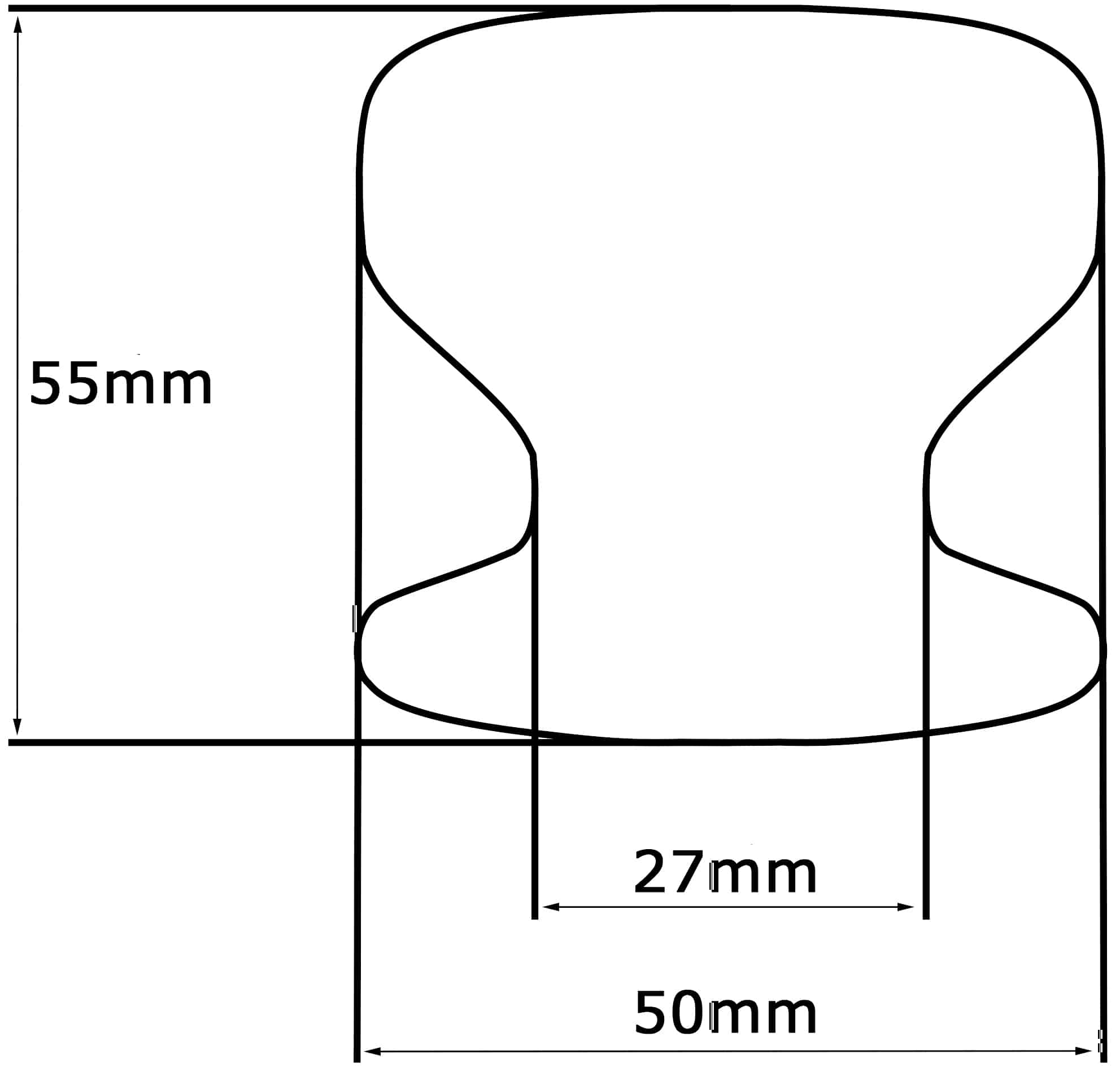 Bouton tirant de porte fixe Ø50 mm en aluminium Noir - breveté – Image 5