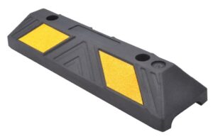 Butée séparation de voie en caoutchouc , longueur 550 mm, boite de 2 pièces. – Noir