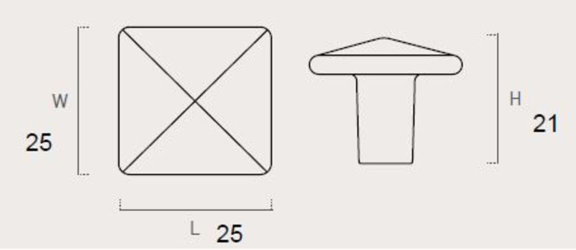 Bouton de meuble zamac diamètre 25 mm bronze vieilli lot de 24 piéces - Orange / cuivré, Zamak - immagine 2