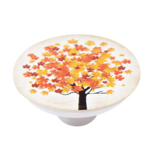 Bouton de meuble abs diamètre 50 mm sérigrafié arbre orange lot de 36 piéces – Orange / cuivré