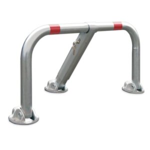 Barrière de parking Professionnelle 3 pieds, fermeture par cylindre européen - Gris / argent, Acier