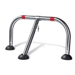 Barrière de parking *premium*, a clef, rabattable 3 pieds, Lot de 28 pièces.