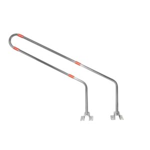 Barre antivol pour  porte vélo, Kit de 2 Barres - Gris / argent, Acier