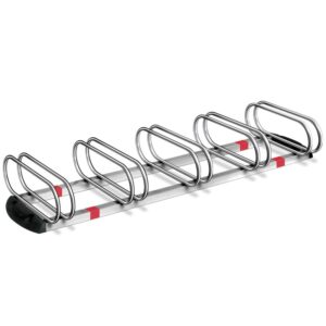 Râtelier porte vélos *premium*  5 places parallèles. - Gris / argent, Acier