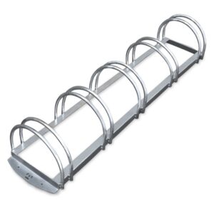 Râtelier vélos à 5 places parallèles. – Gris / argent, Acier