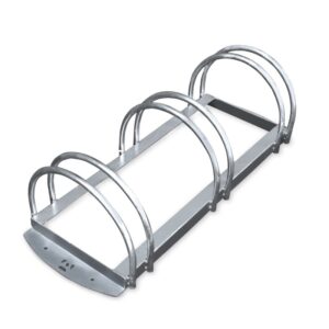 Râtelier vélos à 3 places parallèles – Gris / argent, Acier