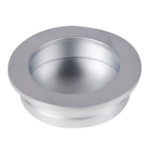 Bouton de meuble zamac encastrable rond 50 mm chrome mat lot de 24 piéces – Gris / argent, Zamak