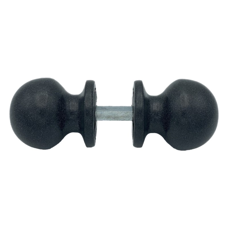 Bouton de Porte Ø50 mm - couple complet - en Aluminium GRIS ANTIQUE - Gris / argent - Imagen 2