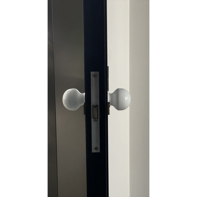 Bouton de Porte Ø50 mm - couple complet - en Aluminium BLANC RAL 9010. – Image 5