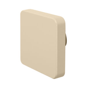 Bouton de meuble bois carré diamètre 70 mm en bois laqué sable lot de 12 piéces – Beige