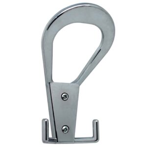 Patère en zamac, finition chrome brillant, fixation a visser – Gris / argent, Zamak